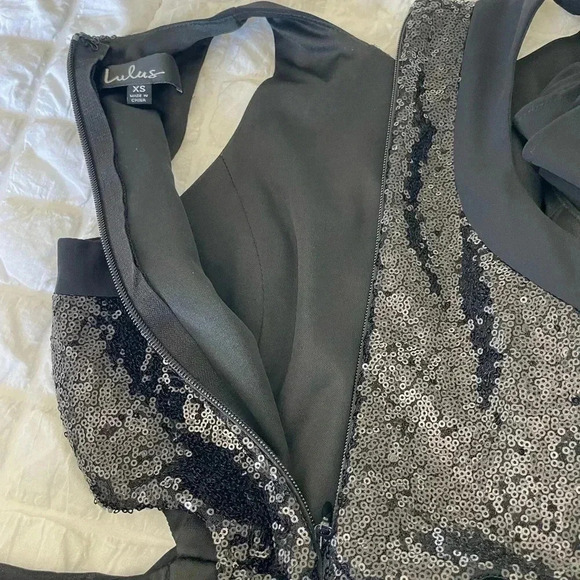 Lulus black chiffon sequin maxi dress - Picture 11 of 13